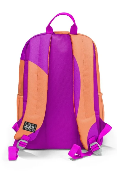 Coral High Koyu Pembe Turuncu Desenli 3'lü Okul Çanta Seti SET0123684 - Kız - Resim 4