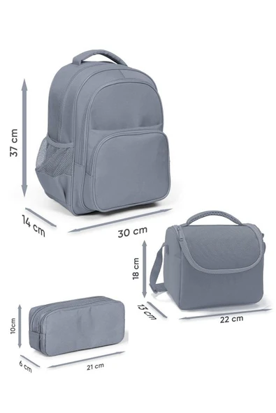 Coral High Kids Sarı Siyah Robot Desenli 3'lü Okul Çanta Seti SET0114424 - Erkek - Resim 2