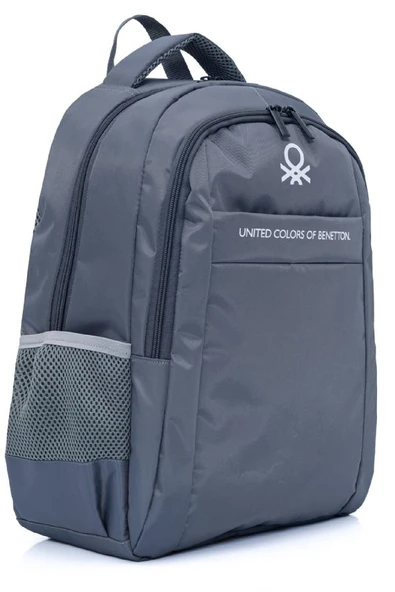 United Colors Of Benetton Unisex Çocuk/Yetişkin Okul Günlük ve Seyahat Sırt Çantası - Gri - 20972 ürün görseli