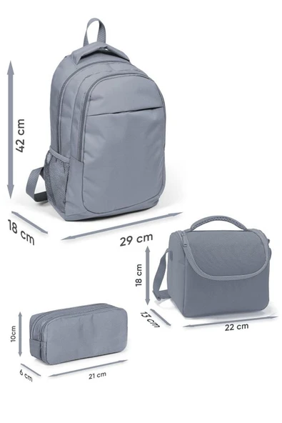 Coral High Kids Renk Geçişli Desenli 3'lü Okul Çanta Seti SET0123668 - Kız - Resim 2