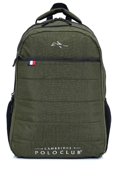 Cambridge Polo Club Minimalist Tasarım Haki Unisex Okul Günlük Seyahat Sırt Çantası - PLCAN2166-016 ürün görseli 1