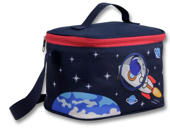 Ümit Çanta 5043 Isı Yalıtımlı Erkek Çocuk (Astronot Baskılı, Lacivert Kırmızı Renkli) Beslenme Çantası ürün görseli