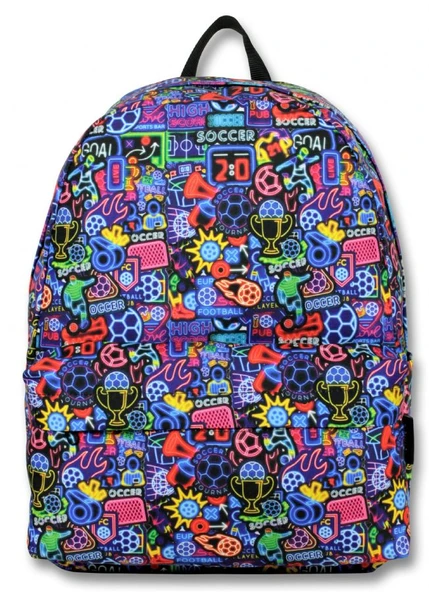 Ümit Çanta Erkek Çocuklar İçin Mavi Siyah Renkli Futbol Baskılı Okul Çantası - 5088 - Resim 2