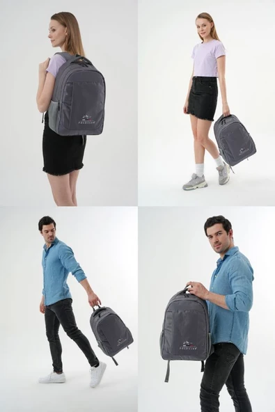 Cambridge Polo Club Gri Günlük Okul ve Seyahat Sırt Çantası - Erkek/Erkek Çocuk - PLCAN2172-003 - Resim 5