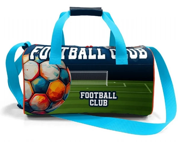 Coral High Erkek Çocuk Spor ve Seyahat Çantası - Lacivert Yeşil Futbol Desenli - 27525 - Resim 2