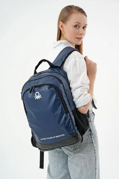 United Colors Of Benetton Unisex Okul, Günlük ve Seyahat Sırt Çantası - Lacivert - 20874 - Resim 6