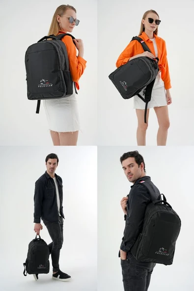 Cambridge Polo Club Siyah Günlük Okul ve Seyahat Sırt Çantası - Erkek/Erkek Çocuk - PLCAN2172-001 - Resim 5