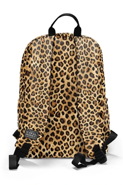 Coral High Kahverengi Leopar Desenli 3'lü Okul Çanta Seti SET0123681 - Kız - Resim 4