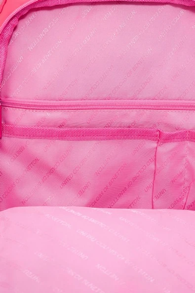 United Colors Of Benetton Kız Çocuk/Kadın Okul, Günlük ve Seyahat Sırt Çantası - Açık Pembe - 20879 - Resim 4