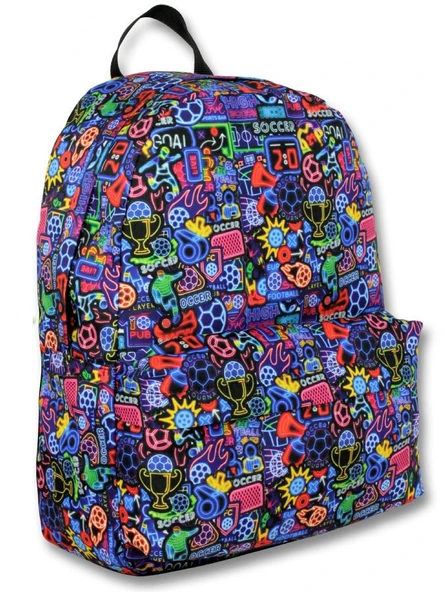 Ümit Çanta Erkek Çocuklar İçin Mavi Siyah Renkli Futbol Baskılı Okul Çantası - 5088 ürün görseli