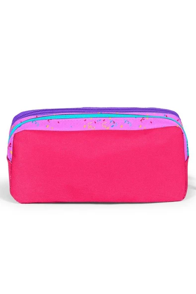 Coral High Kids Pembe Turkuaz K-Pop Desenli 3'lü Okul Çanta Seti SET0114427 - Kız - Resim 5