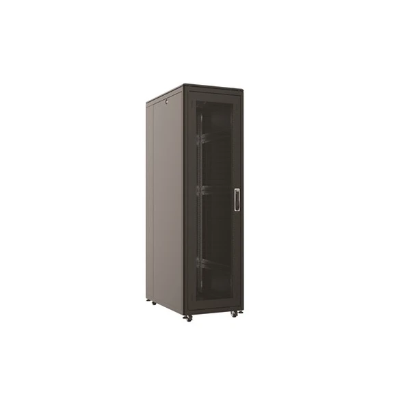 AGER 26U + 2li Fan 800x1000mm Dikili Tip Siyah Kabinet Vega AG-VB26U8010S1-BAAA-A-M1 Cam Kapak ürün görseli