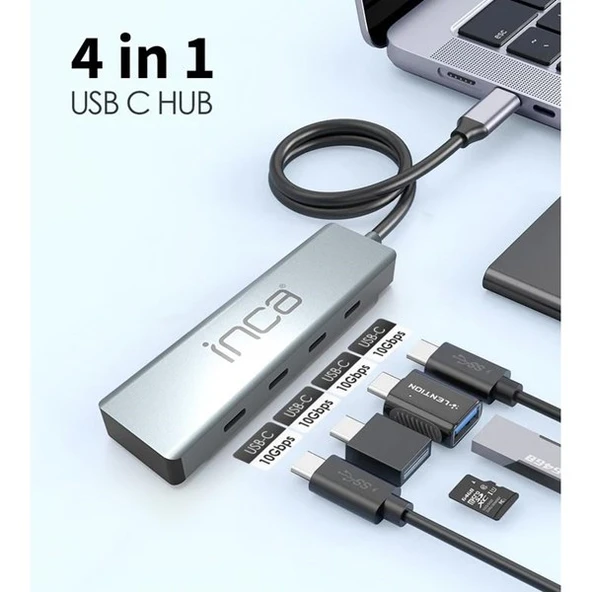 INCA ITPT-4T 4port TYPEC Çoklayıcı Hub - Resim 3
