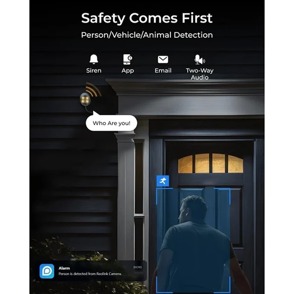 REOLINK 8MP BULLET 4MM CX810 IP Güvenlik Kamerası PoE IP67, ColorX - Resim 5