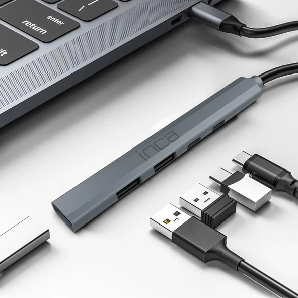 INCA IUTP-06T 5port USB 3.0 TYPEC Çoklayıcı Hub - Resim 2