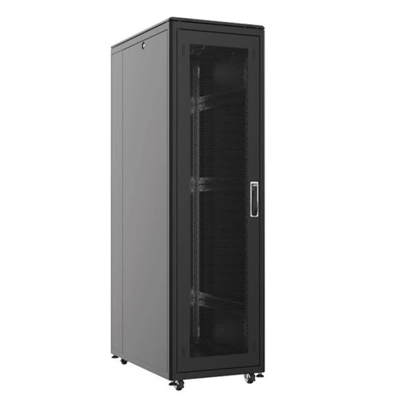 AGER 22u + 2li Fan 600x1000mm Dikili Tip Siyah Kabinet Vega AG-VB22U6010S1 Cam Kapak ürün görseli