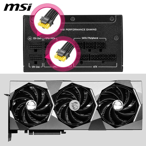 MSI 1000W 80+ GOLD MPG A1000GS PCIE 5.1 TAM MODÜLER POWER SUPPLY - Resim 4