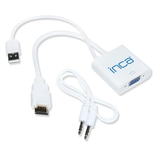 INCA IVTH-01 0.15metre VGA- HDMI Görüntü Adaptörü Beyaz 1080p ürün görseli 1