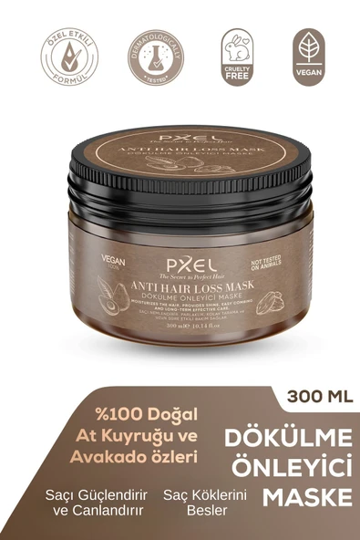 PXEL Dökülme Önleyici Saç Maskesi 300 ML - Zayıflayan İncelen ve Dökülen Saçlar - 1