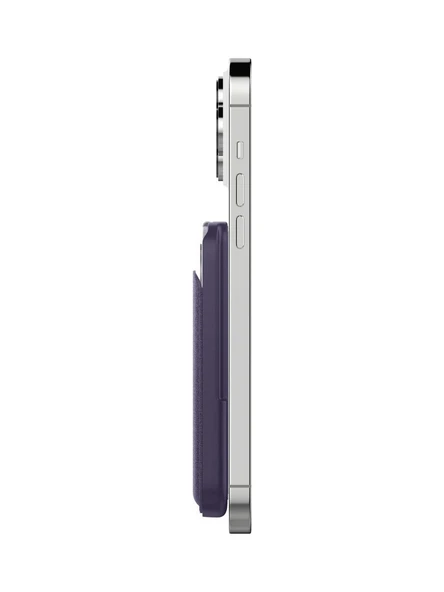 Spigen Caseology iPhone için MagSafe özellikli Kartlı Manyetik Cüzdan Nano Pop Grape Purple - AFA05980 - 3