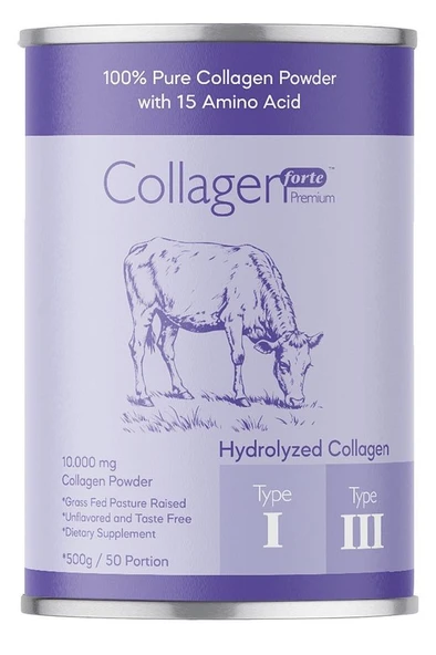 Collagen Forte Platinum Collagen Powder 500g, %100 Saf, Doğal Çift Hidrolize Kolajen Peptitler (50 PORSİYON) - 2
