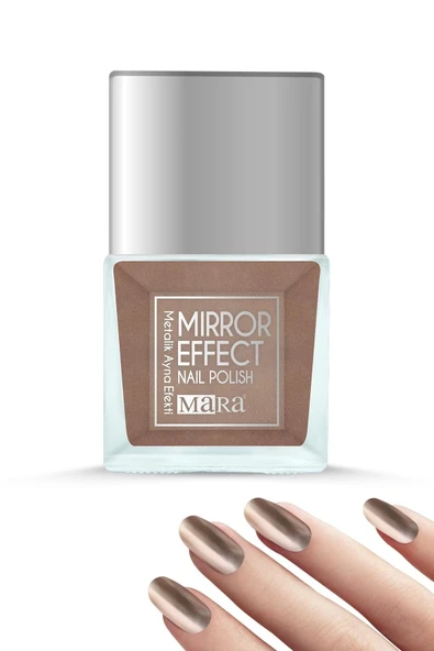 Mara Yeni Mirror Effect Nail Polish 15 ml - Bronze*48 - Resim 2