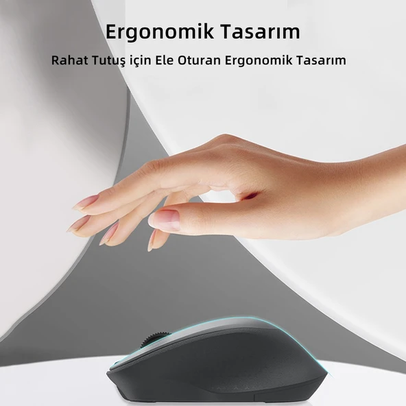 Philips SPK7448 Kablosuz 1600DPI 3 Tuşlu Optik Mouse Gri - Resim 3