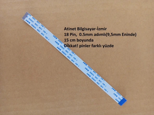 Awm 20624 80C 60V Vw-1 Flex kablo 18 Pin, 15 santim, 0.5 adımlı Ters Flex 18-0.5-15B