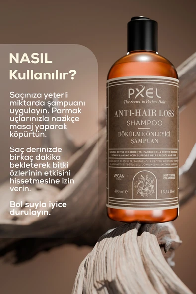 PXEL Dökülme Karşıtı Şampuan  Maske 2’li Vegan Dökülme Önleyici Set - 2