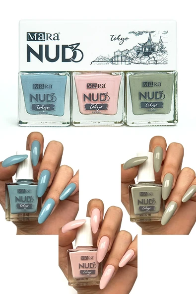 Mara Nude Oje Serisi 3'lü Tokyo ürün görseli 1
