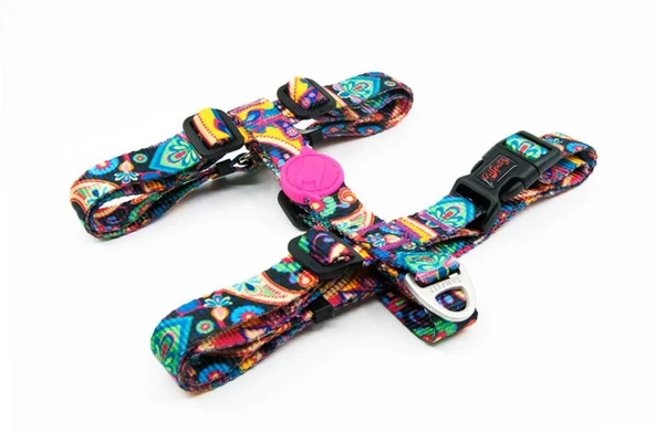 Tailpetz H-tip Paisley S Küçük Irk Köpek Göğüs Tasması (Göğüs 32 cm x 51 cm) - 1