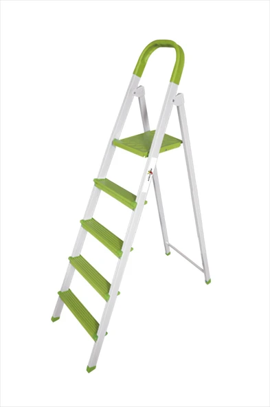 Uzun Büyük 130 cm A Tipi 4+1 Toplam 5 Kaydırmaz Basamaklı Sehpalı Sağlam Pabuçlu Merdiven Basamak - 2