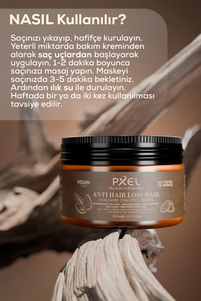 PXEL Dökülme Karşıtı Şampuan  Maske 2’li Vegan Dökülme Önleyici Set - 3