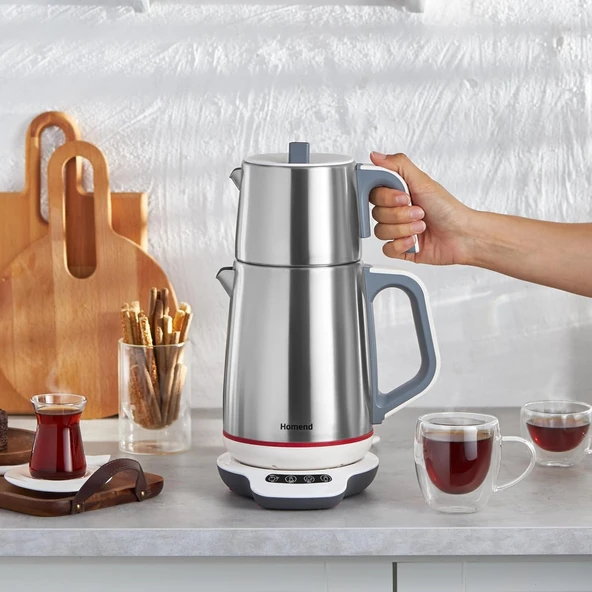 Homend Royaltea 1709H Konuşan Çay Makinesi (Dokunmatik Baza) - Resim 2