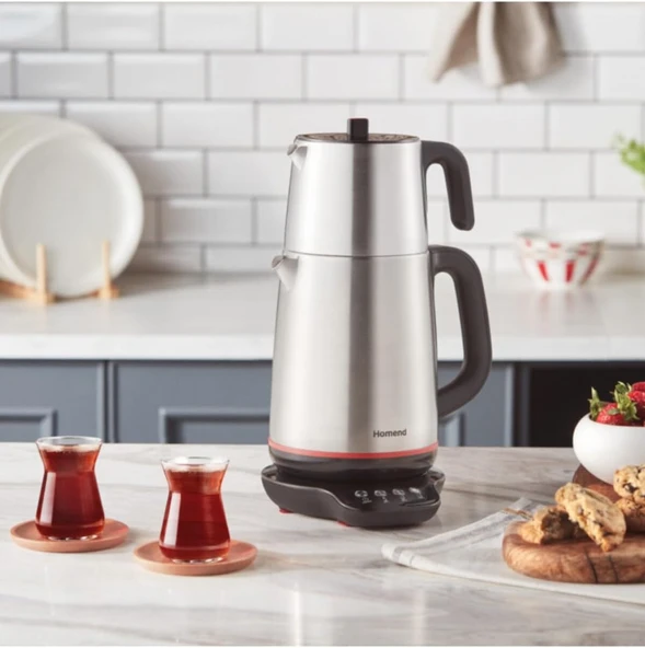 Homend Royaltea 1708H Konuşan Çay Makinesi Dokunmatik Bazalı - Resim 2
