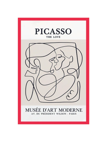 Picasso The Love Romantik  Sanat Temalı Dekoratif Hediye Not Kartı  10x15 Cm