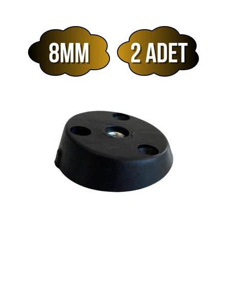 Masa Sehpa Ayağı Eğimli Montaj Aparatı Mobilya Açılı Ayak Tabanı Siyah(M8)(SİYAH)(8MM) Siyah SİYAH - 2 ADET - 1