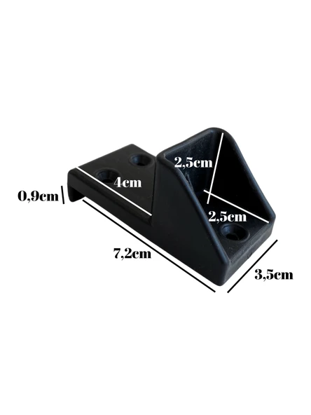 Baza Büyük Yan Düz Tutucu Yatak Stoperi Destek Elemanı Plastik(SİYAH) Siyah SİYAH - 2 ADET - Resim 5