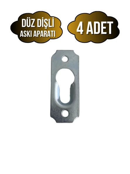 Tablo ve Çerçeve Askı Demiri Dişli Askı Aparatı(METAL)(BOY:40MM EN:15MM) Krom KROM - 4 ADET - 1