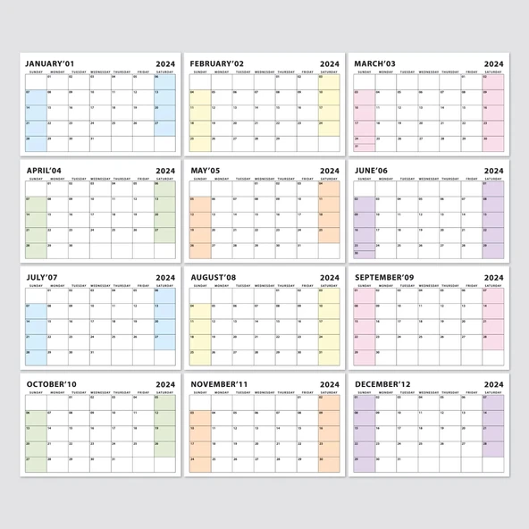 Amerikan Standardı 2026 Masa Takvimi(Pazar Günü Başlangıç),Ahşap Şövale Takvim, Aylık Planlamalı Takvim, Pastel Renkler, - Resim 3