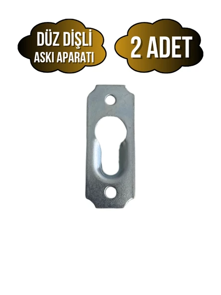 Tablo ve Çerçeve Askı Demiri Dişli Askı Aparatı(METAL)(BOY:40MM EN:15MM) Krom KROM - 2 ADET - 1