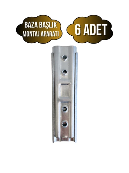 Metal 15cm Baza Başlık Montaj Aparatı Duvar Askı Aparatı(15CM)(METAL) METAL - 6 ADET - 1