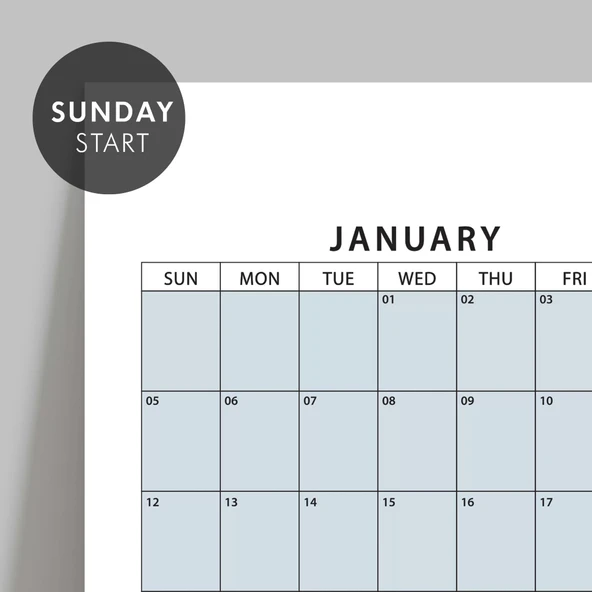 Amerikan Standardı 2026 Yıllık Planlayıcı Duvar Takvimi, Boho Renkler - Resim 3