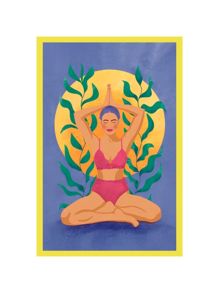 Hareket ve Denge  Yoga & Spor Konseptli Dekoratif Tasarım Hediye Not Kartlar  10x15 cm ürün görseli