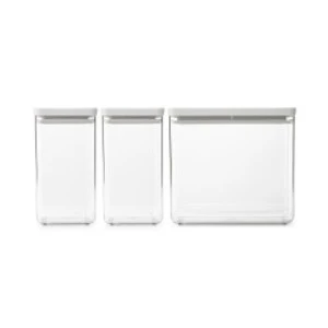 Brabantia Lıght Grey 3LÜ Plastik Kavanoz Seti 2X1,6L 1X3,5L (Elvin Home Concept - Resim 11