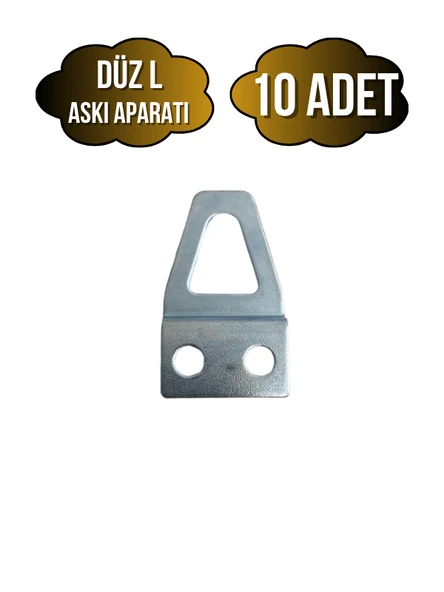 Tablo ve Çerçeve Askı Demiri L Askı Aparatı(METAL)(BOY:35MM EN:20MM) Krom KROM - 10 ADET ürün görseli
