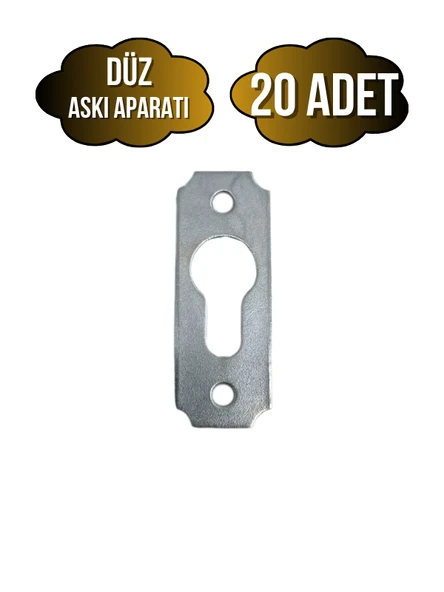 Tablo ve Çerçeve Askı Demiri Düz Askı Aparatı(METAL)(BOY:40MM EN:15MM) Krom KROM - 20 ADET - 1