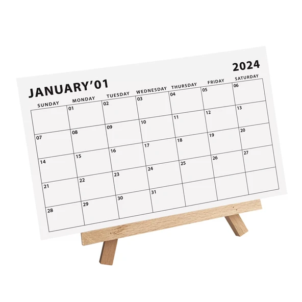 Amerikan Standardı 2026 Masa Takvimi(Pazar Günü Başlangıç),Ahşap Şövale Takvim, Aylık Planlamalı Takvim, Yapılacaklar Li - Resim 5