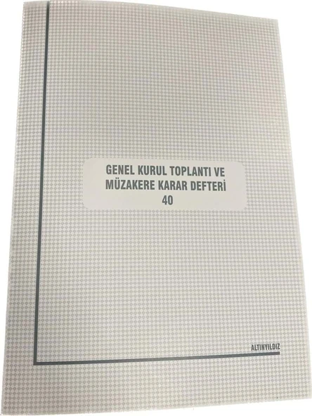Altınyıldız Genel Kurul Toplantı Ve Müzakere Karar Defteri 40 Yp. - Resim 2