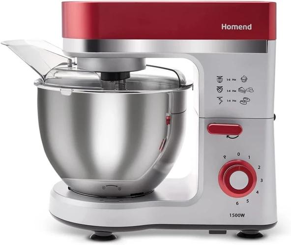 Homend Profashion 3012H Stand Mikser Kırmızı Silver - Resim 2
